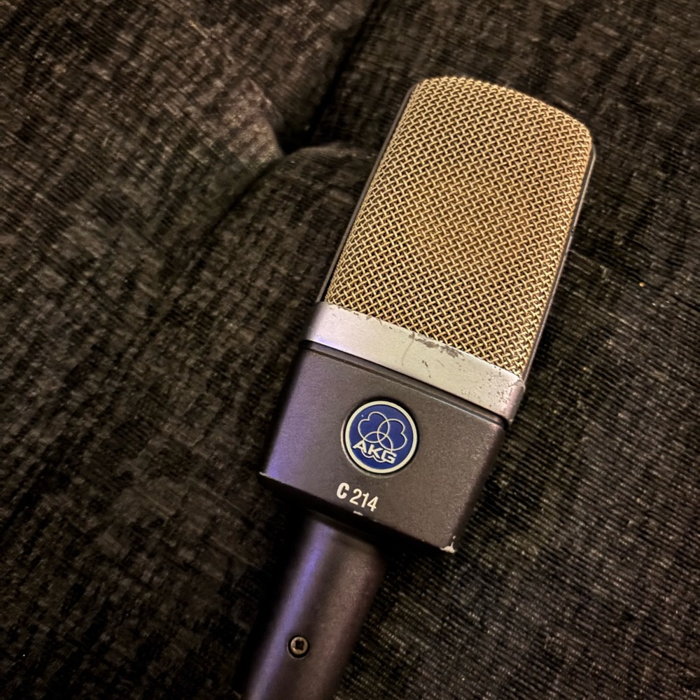C214 Professional Black and Silver Microphone